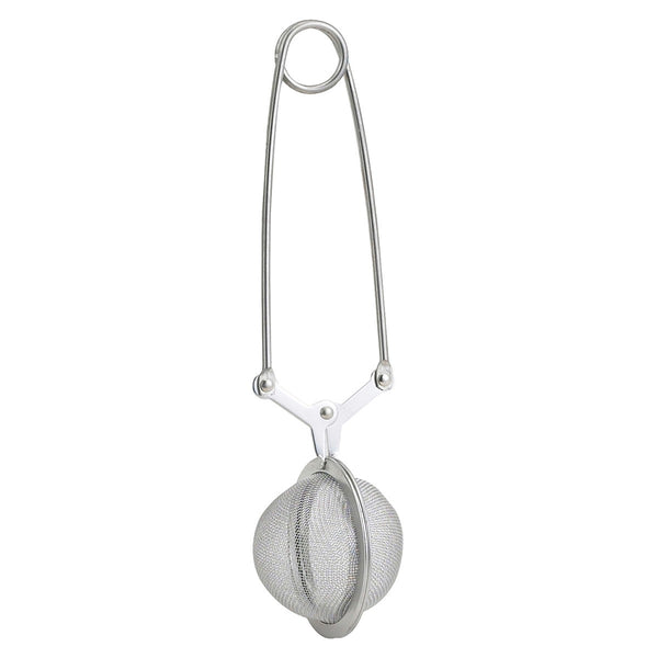 Stainless Steel Infuser Tea Leaves Herb Mesh Ball Filter with Squeeze Scissors Grip